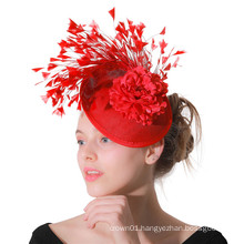 Feather flower Sinamay Fascinators For Bride Wedding